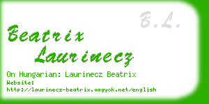 beatrix laurinecz business card
